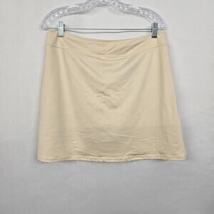 Ekouaer Athletic Skort Women's XL Cream Light Tan Built-In Shorts